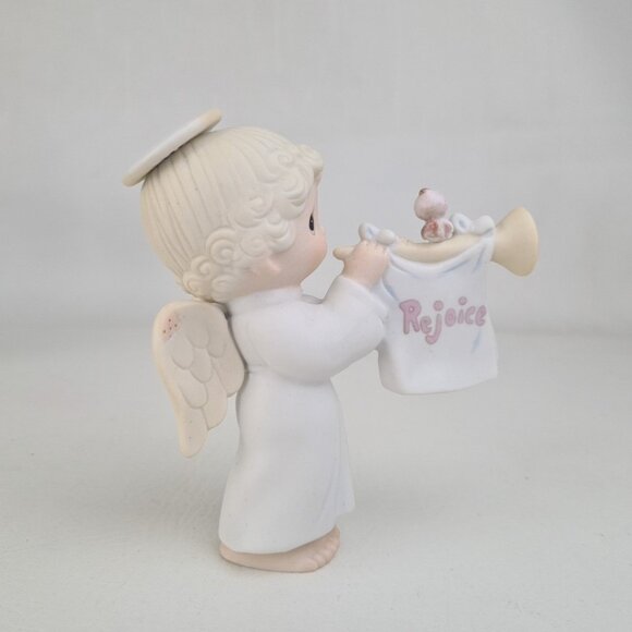 Precious Moments E-5636 Rejoice O Earth Porcelain Figurine Vntg +2 Ornament - Picture 5 of 7